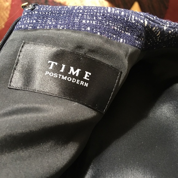 Anthropologie TIME Wool Metal Zipper Shaper Fashion Mini Dress - Picture 16 of 16